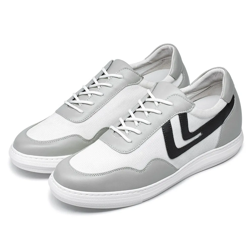 6 CM/2.36 Inches CMR CHAMARIPA Men's White Elevator Sneakers - 2.36 Inches Height Increase