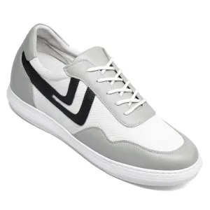 6 CM/2.36 Inches CMR CHAMARIPA Men's White Elevator Sneakers - 2.36 Inches Height Increase
