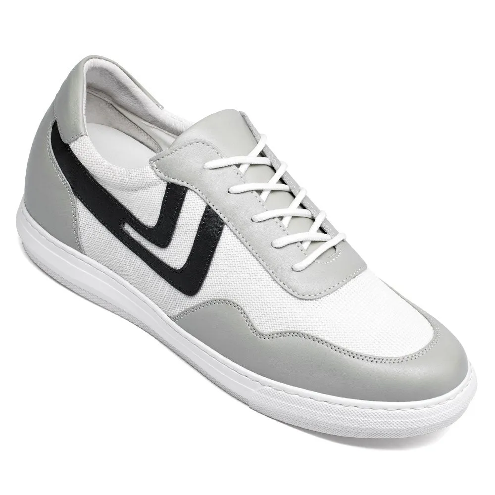 6 CM/2.36 Inches CMR CHAMARIPA Men's White Elevator Sneakers - 2.36 Inches Height Increase