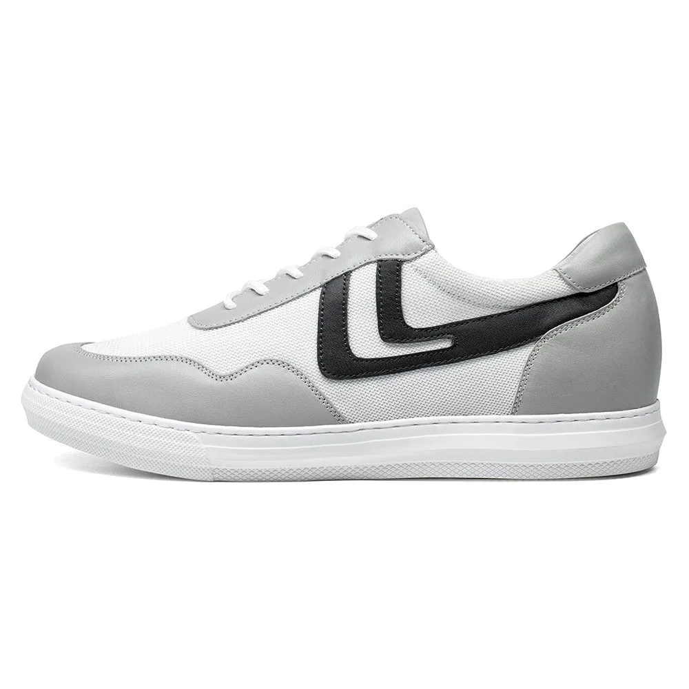 6 CM/2.36 Inches CMR CHAMARIPA Men's White Elevator Sneakers - 2.36 Inches Height Increase
