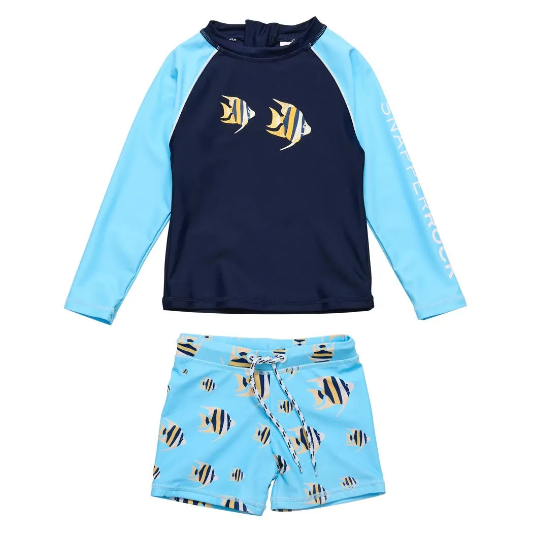 Angel Fish Rash Guard   Swimwear Shorts Set