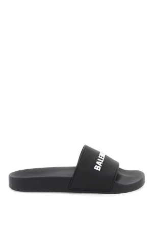 Balenciaga logo pool slides