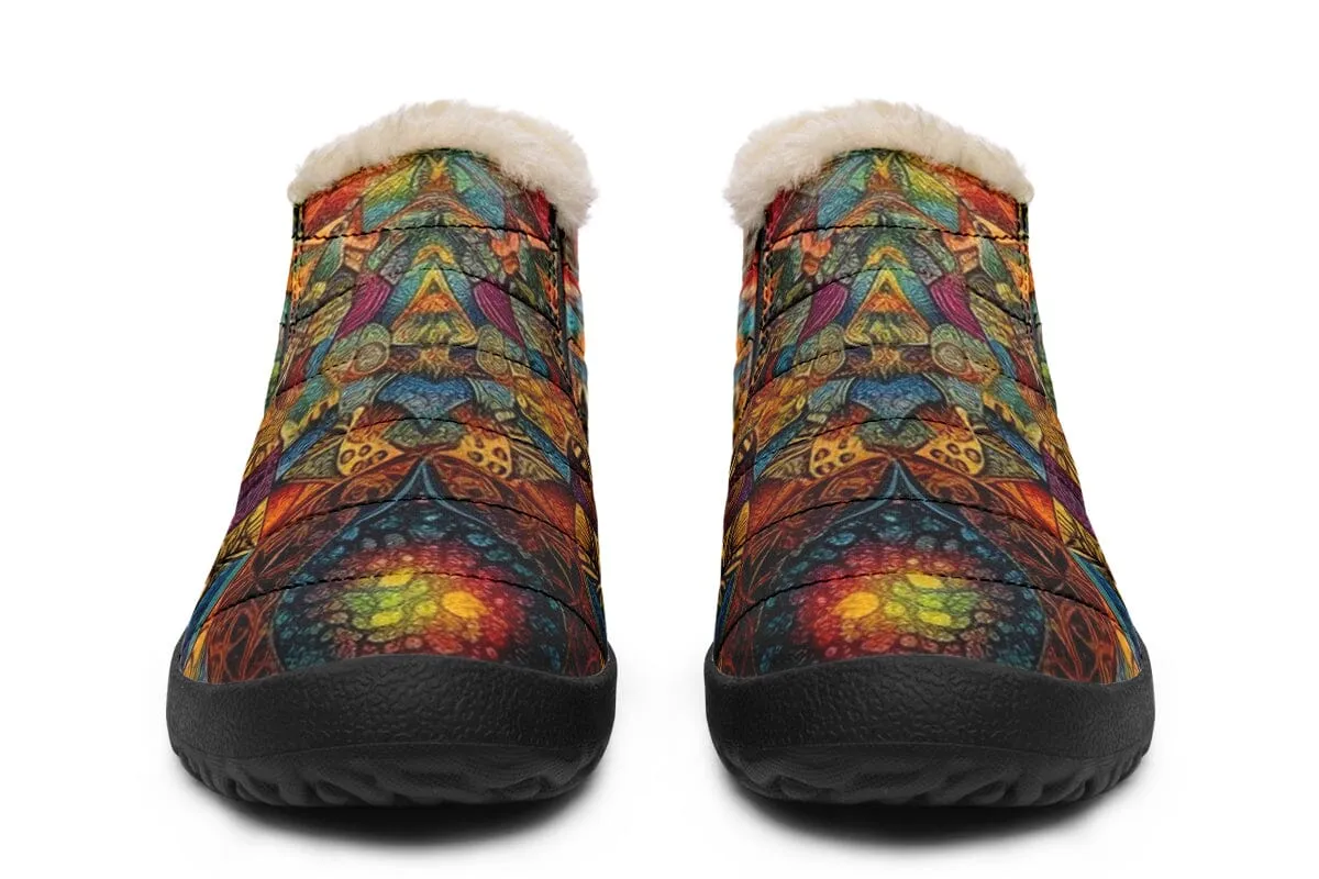 Blotter Patch Art Winter Slippers