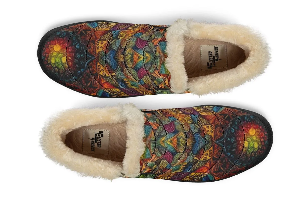 Blotter Patch Art Winter Slippers