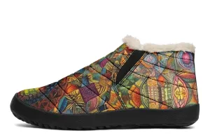 Blotter Patch Art Winter Slippers