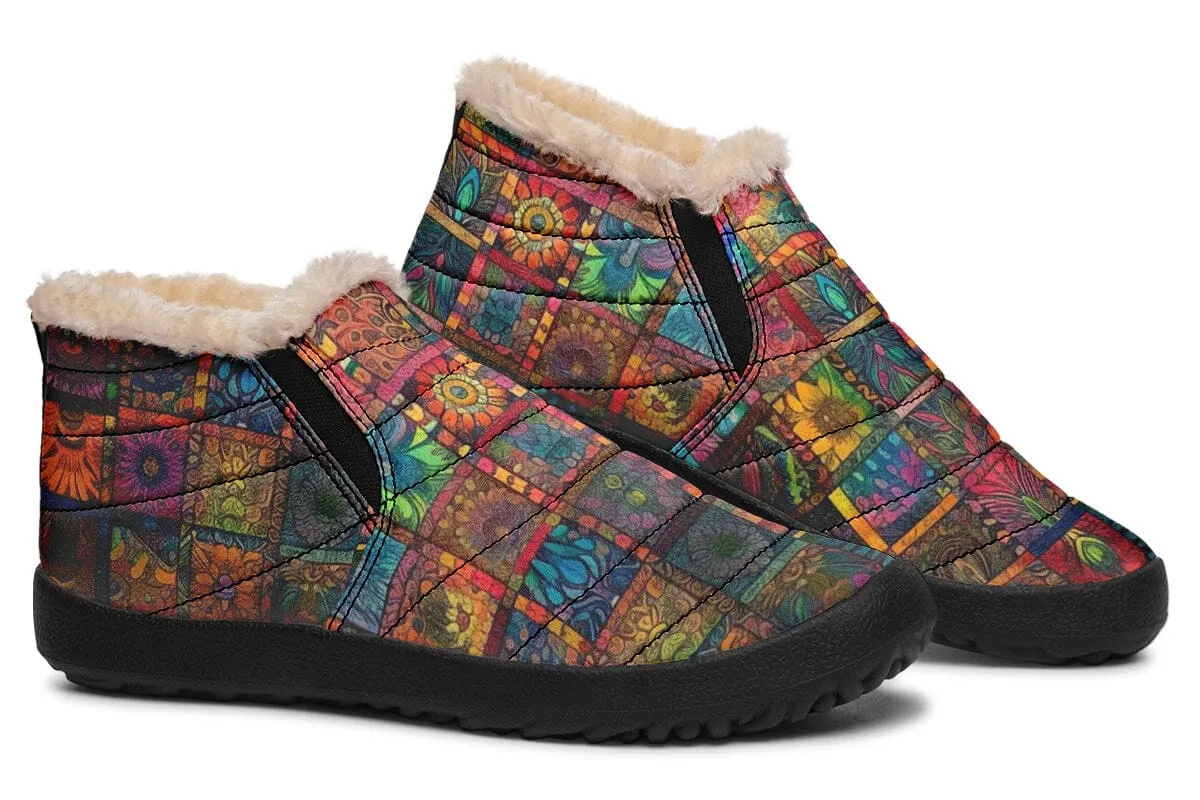 Blotter Quilt Winter Slippers