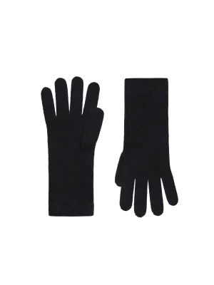 Cashmere Short Cuff Gloves—black