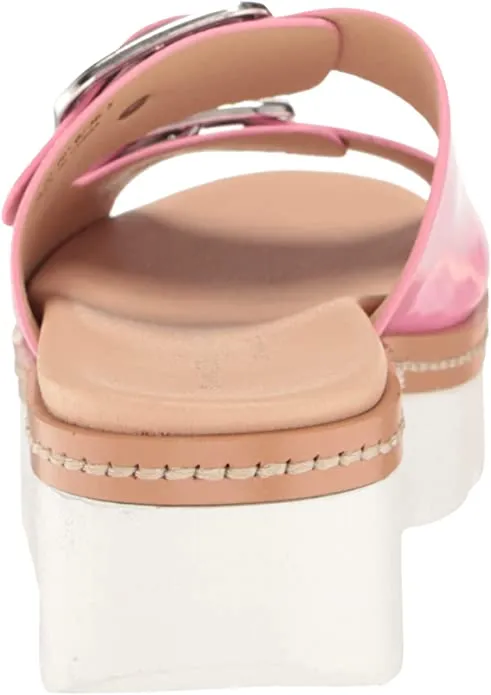 Chinese Laundry Surfs Up Pink Slip On Open Toe Platform & Wedge Platform Sandals