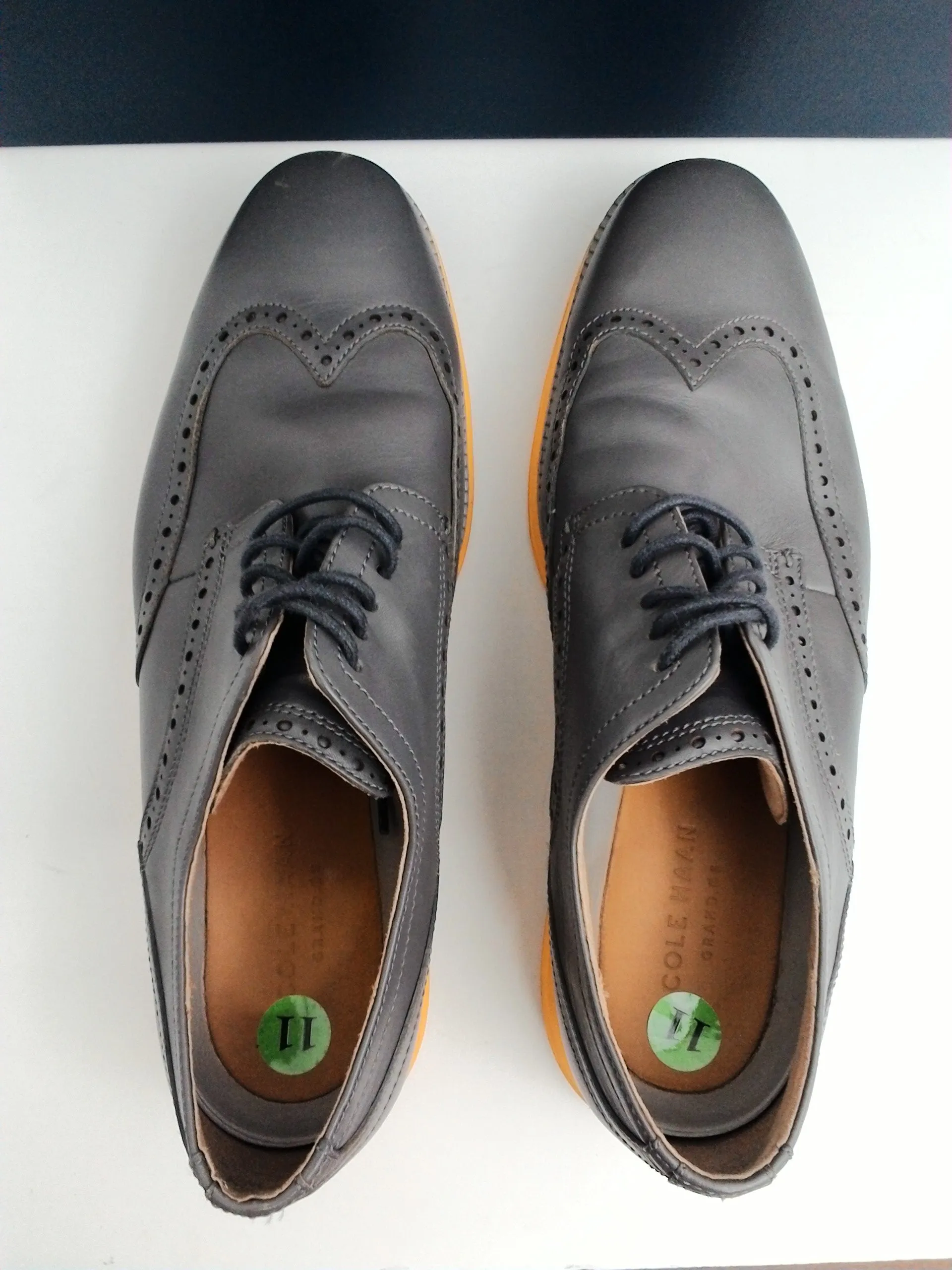Cole Haan Men's Original Grand Wing Oxfords Grey Size 11 M