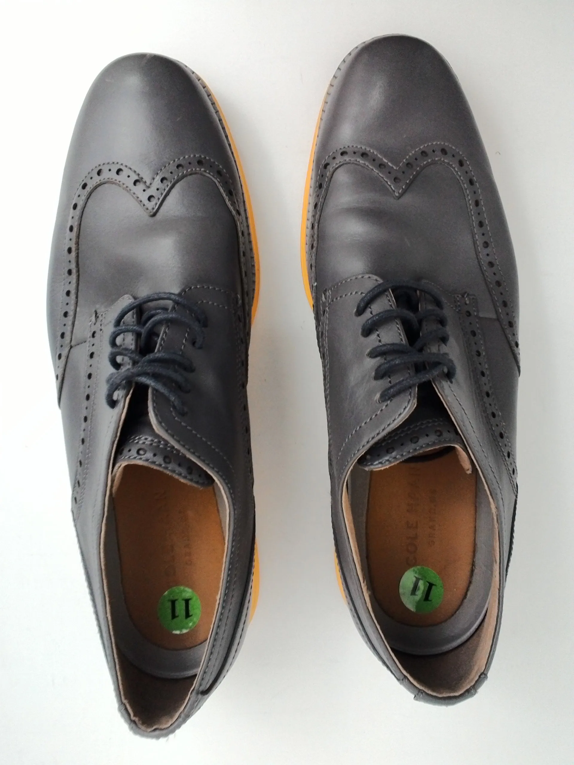 Cole Haan Men's Original Grand Wing Oxfords Grey Size 11 M