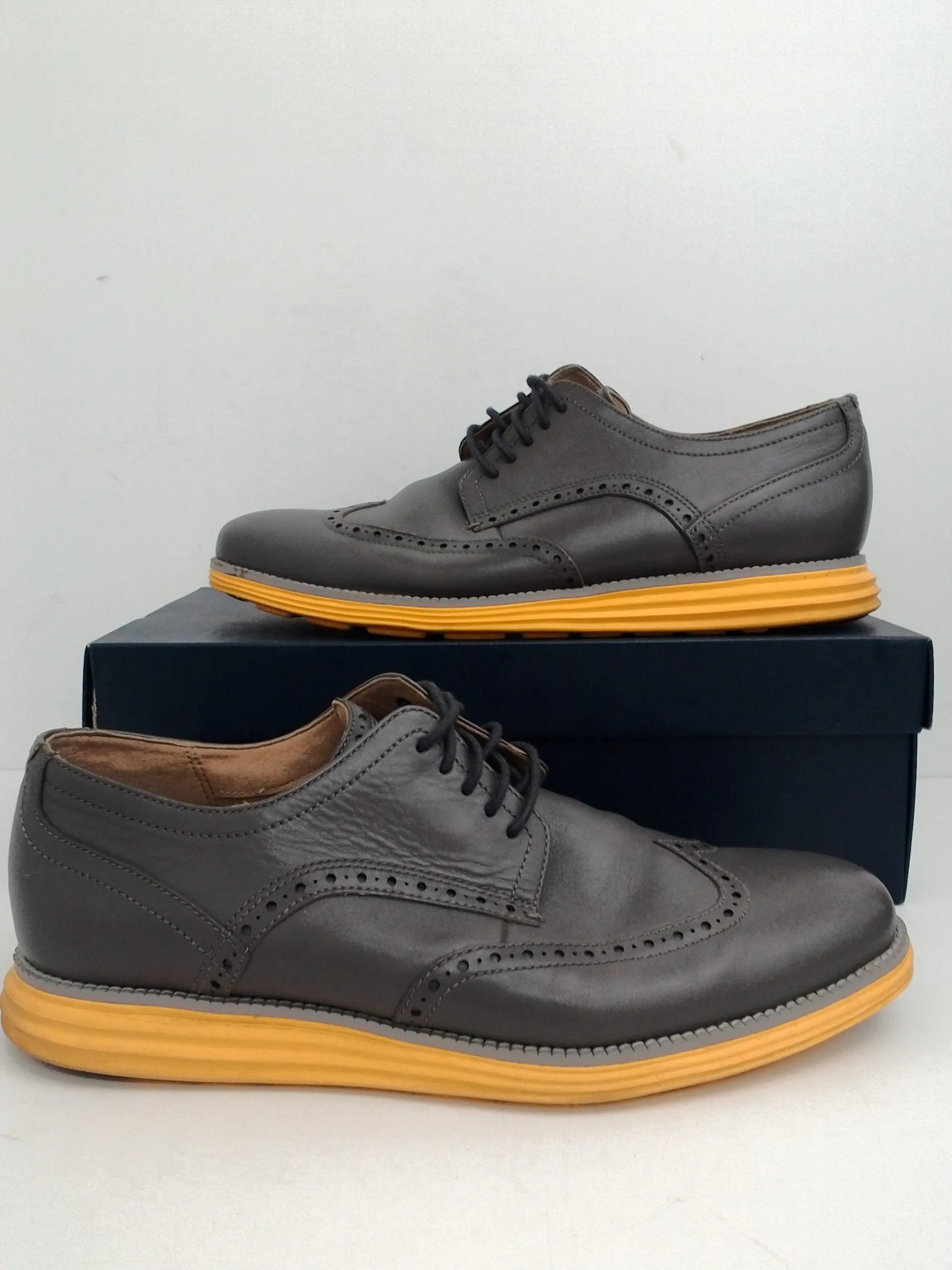 Cole Haan Men's Original Grand Wing Oxfords Grey Size 11 M