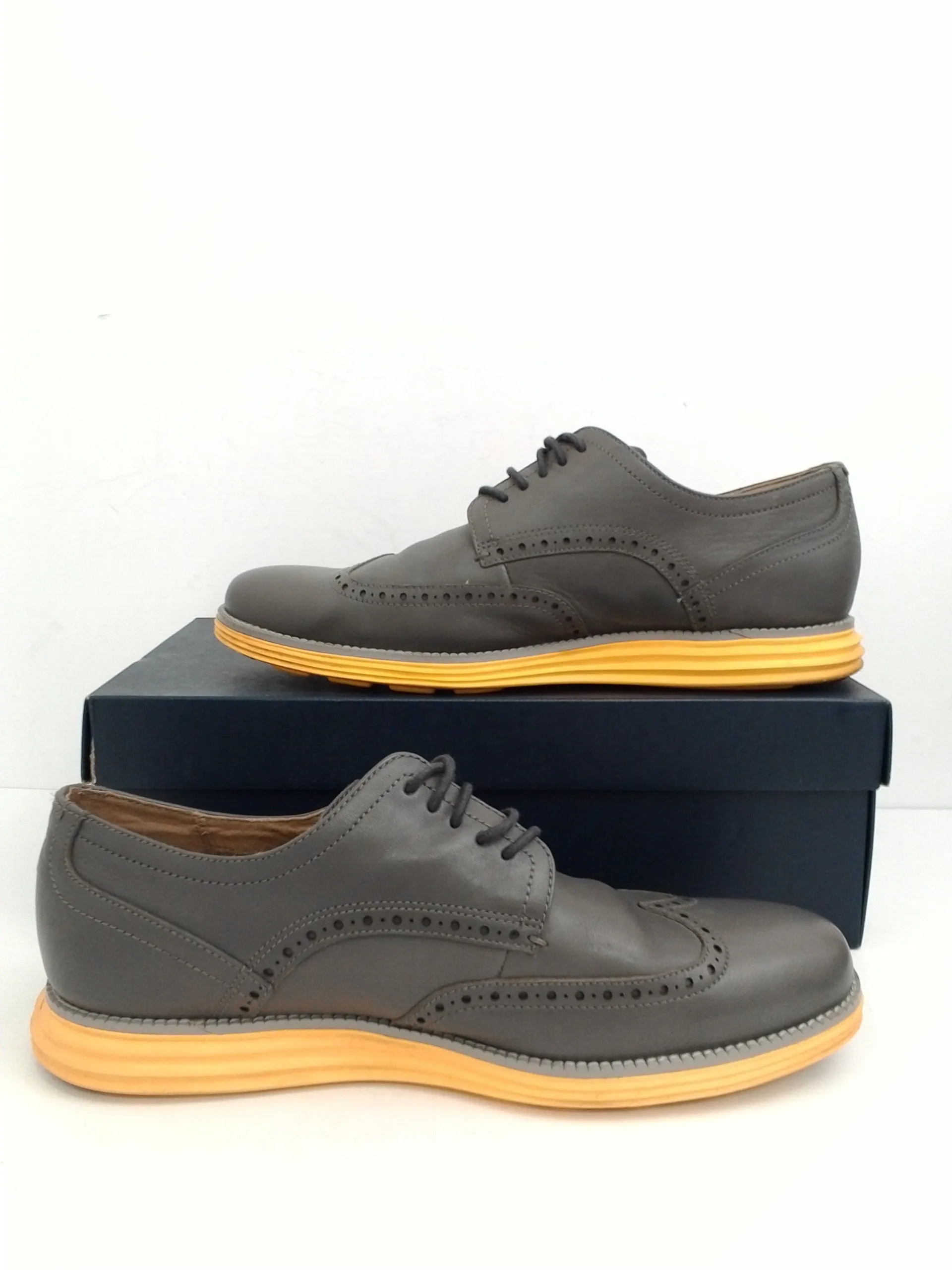Cole Haan Men's Original Grand Wing Oxfords Grey Size 11 M
