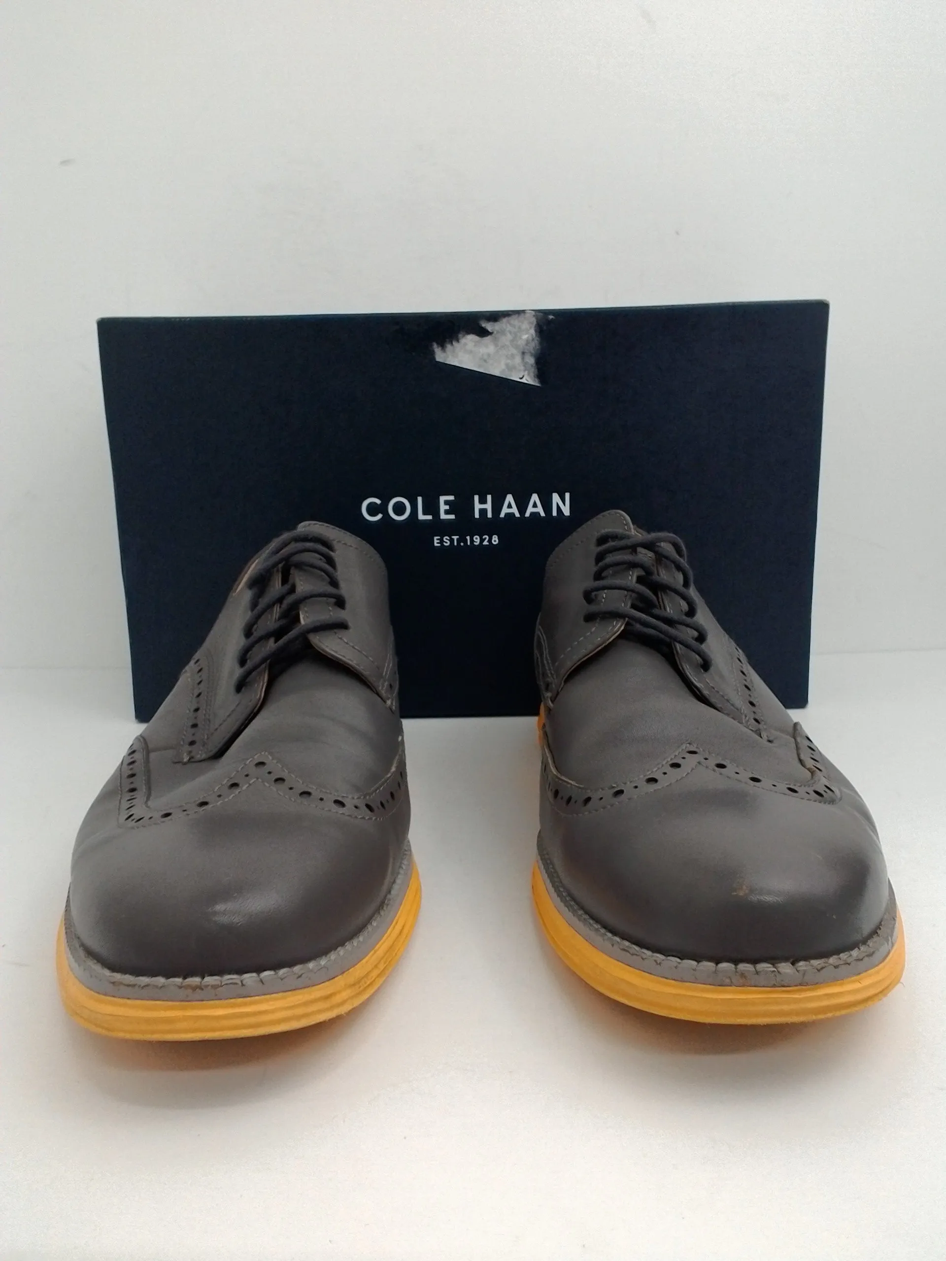 Cole Haan Men's Original Grand Wing Oxfords Grey Size 11 M