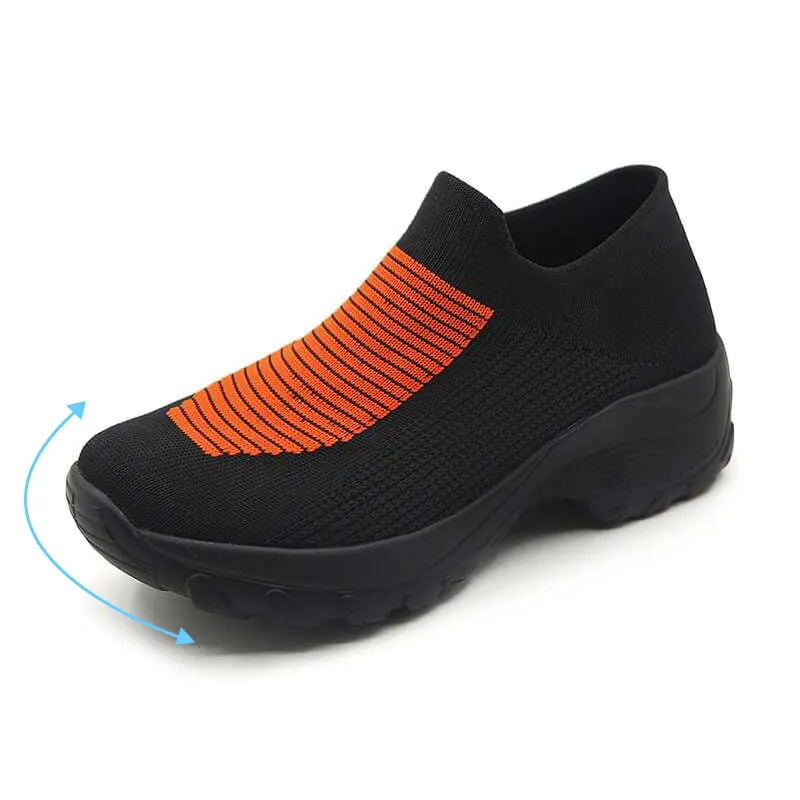 Cuzcare Women Orthopedic Shoes Arch Support Breathable Elastic Shoes