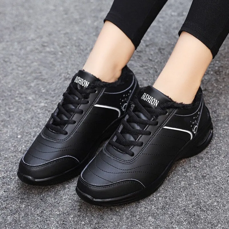 Cuzcare Women Orthopedic Shoes Leather Waterproof Sneakers