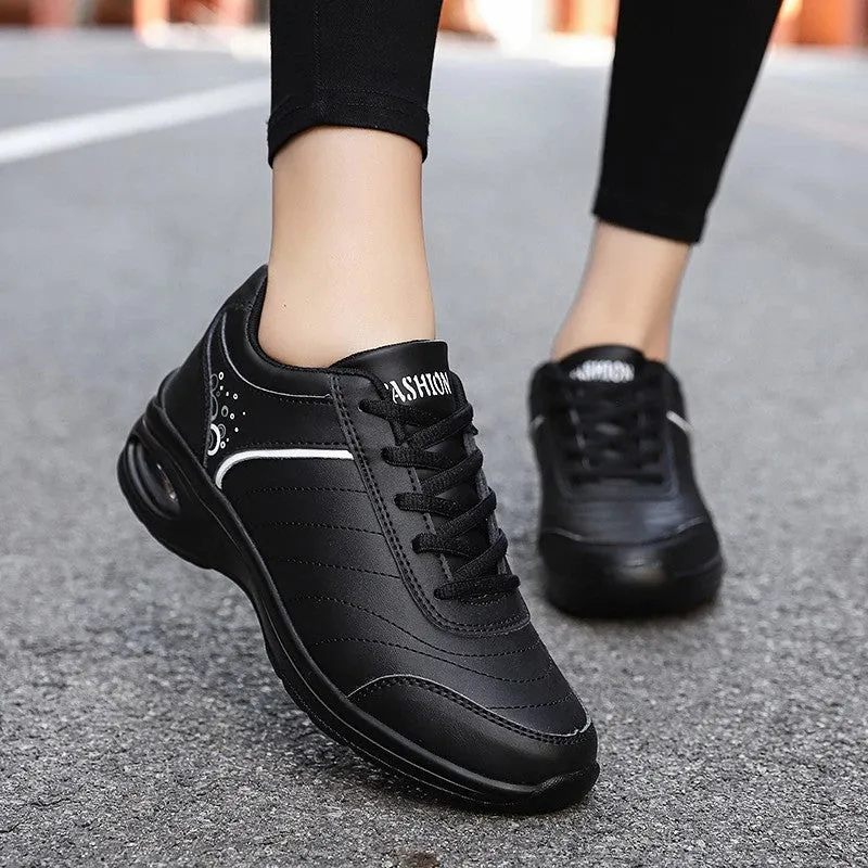Cuzcare Women Orthopedic Shoes Leather Waterproof Sneakers