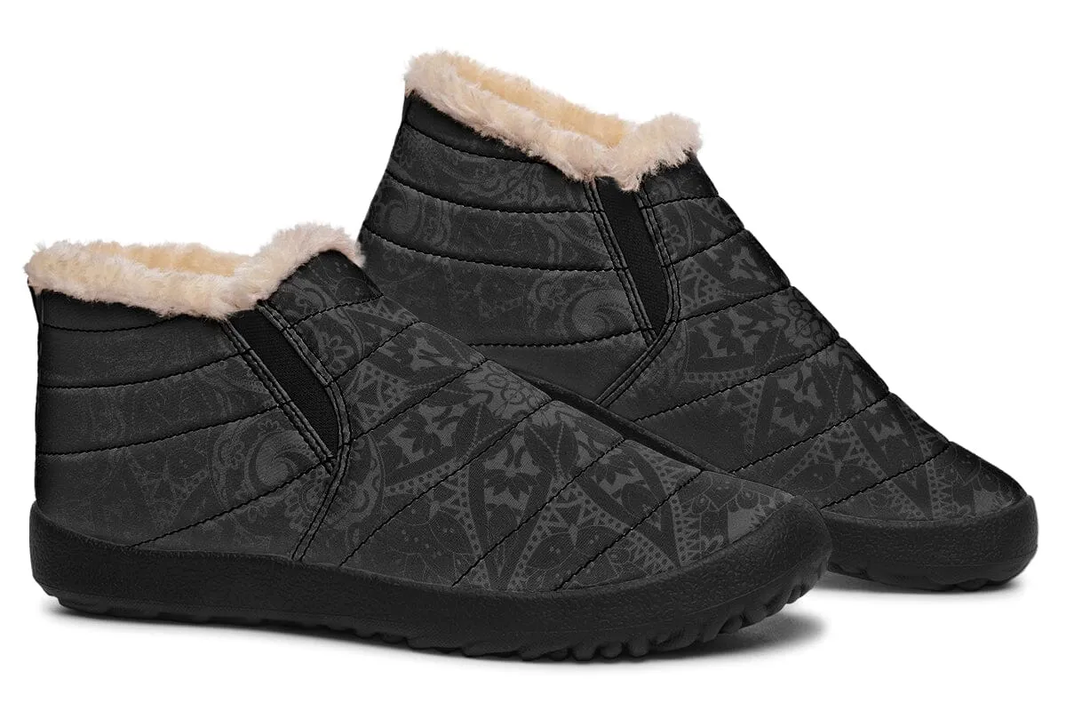 Ghost Mandala Winter Slippers