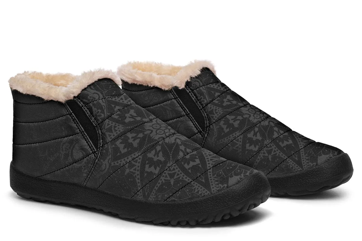 Ghost Mandala Winter Slippers