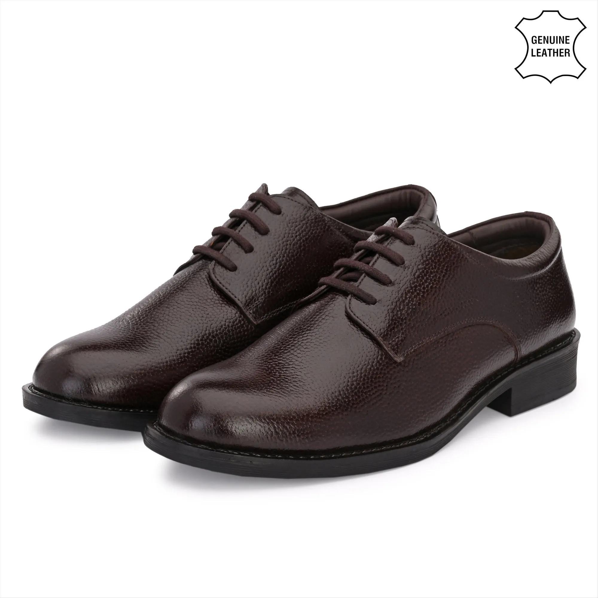 Grand Full Grain Leather Plain Derby Lace Ups