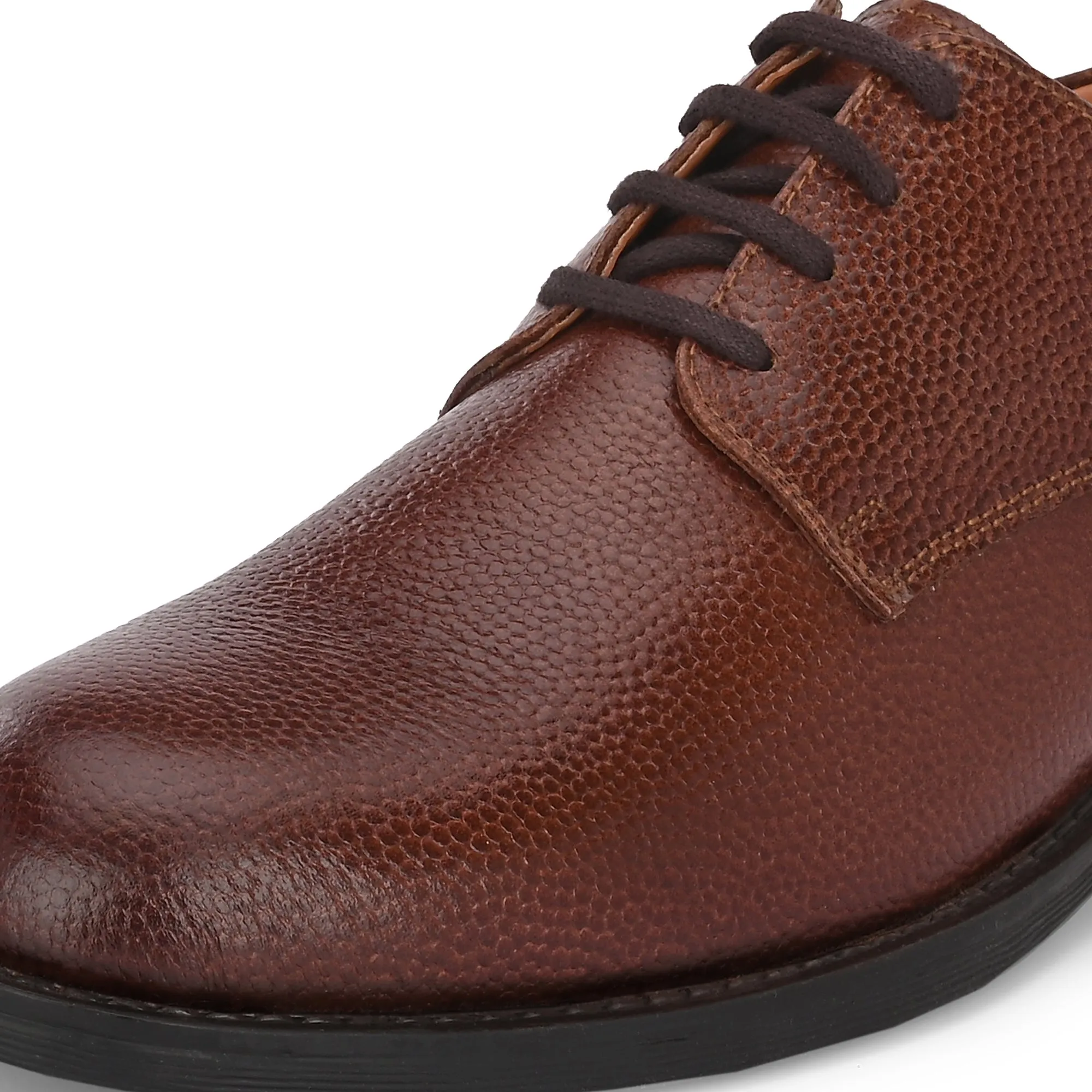 Grand Full Grain Leather Plain Derby Lace Ups