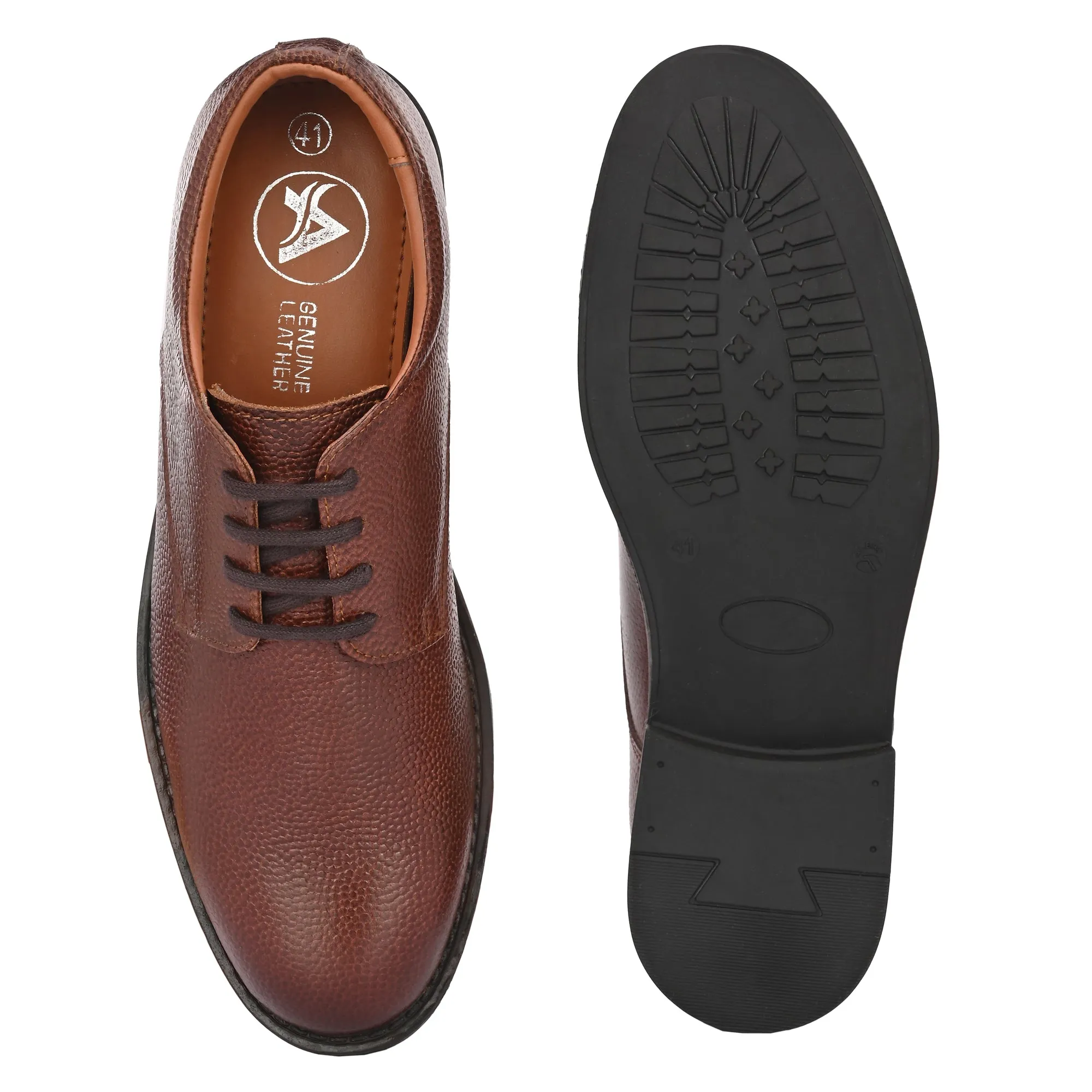 Grand Full Grain Leather Plain Derby Lace Ups