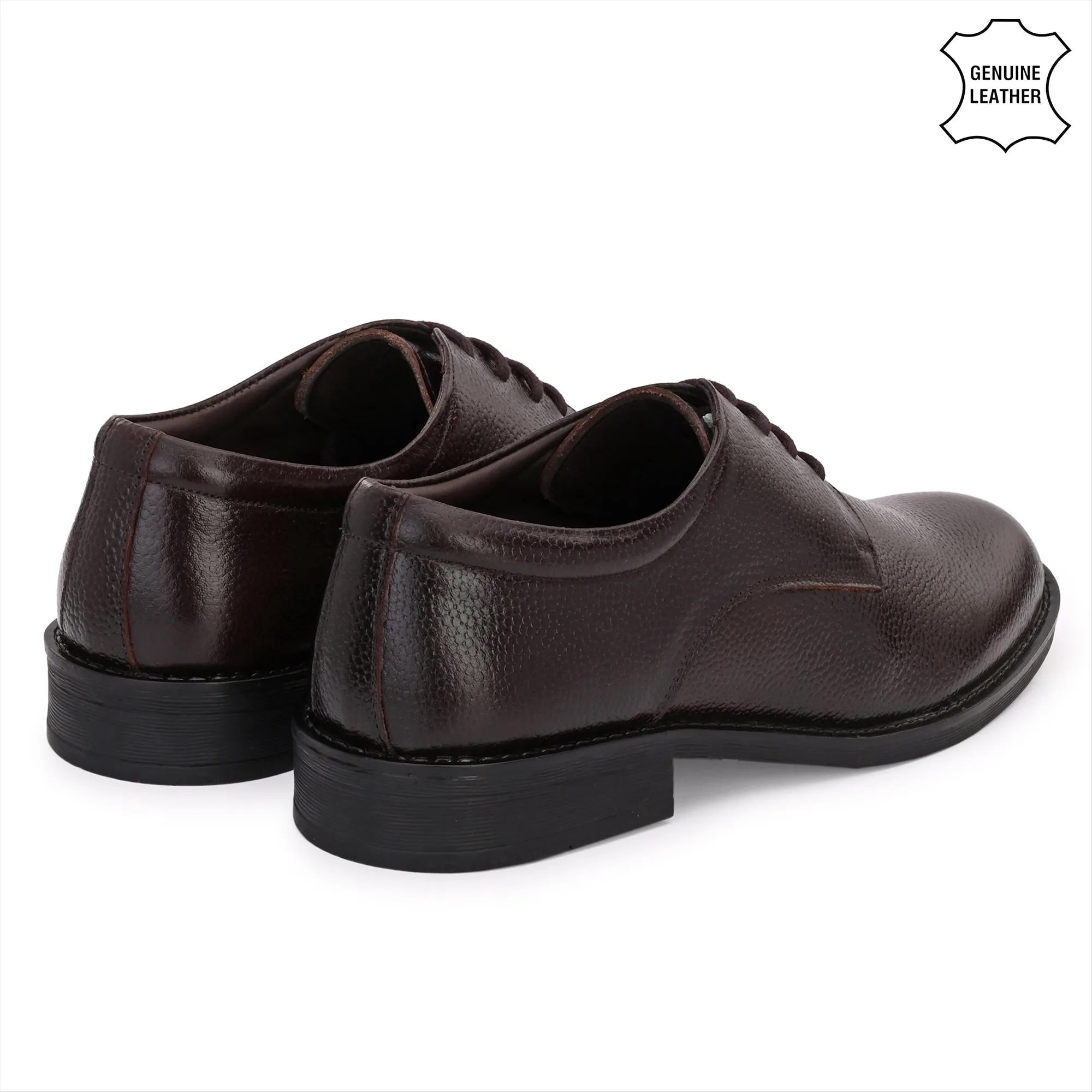 Grand Full Grain Leather Plain Derby Lace Ups
