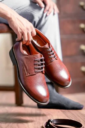 Grand Full Grain Leather Plain Derby Lace Ups