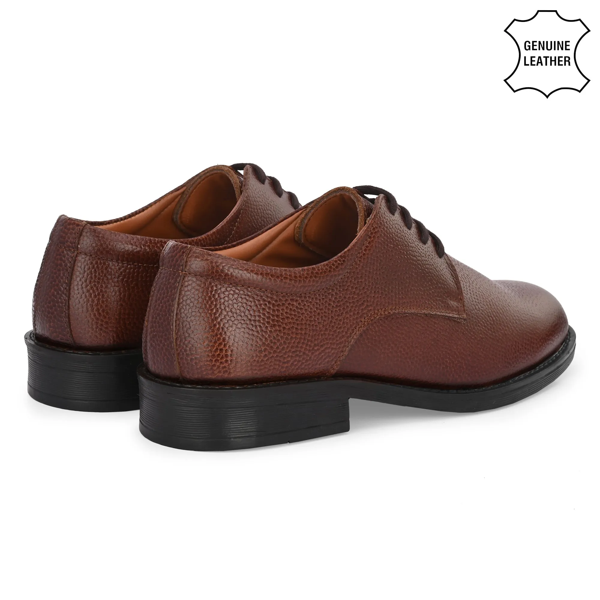 Grand Full Grain Leather Plain Derby Lace Ups