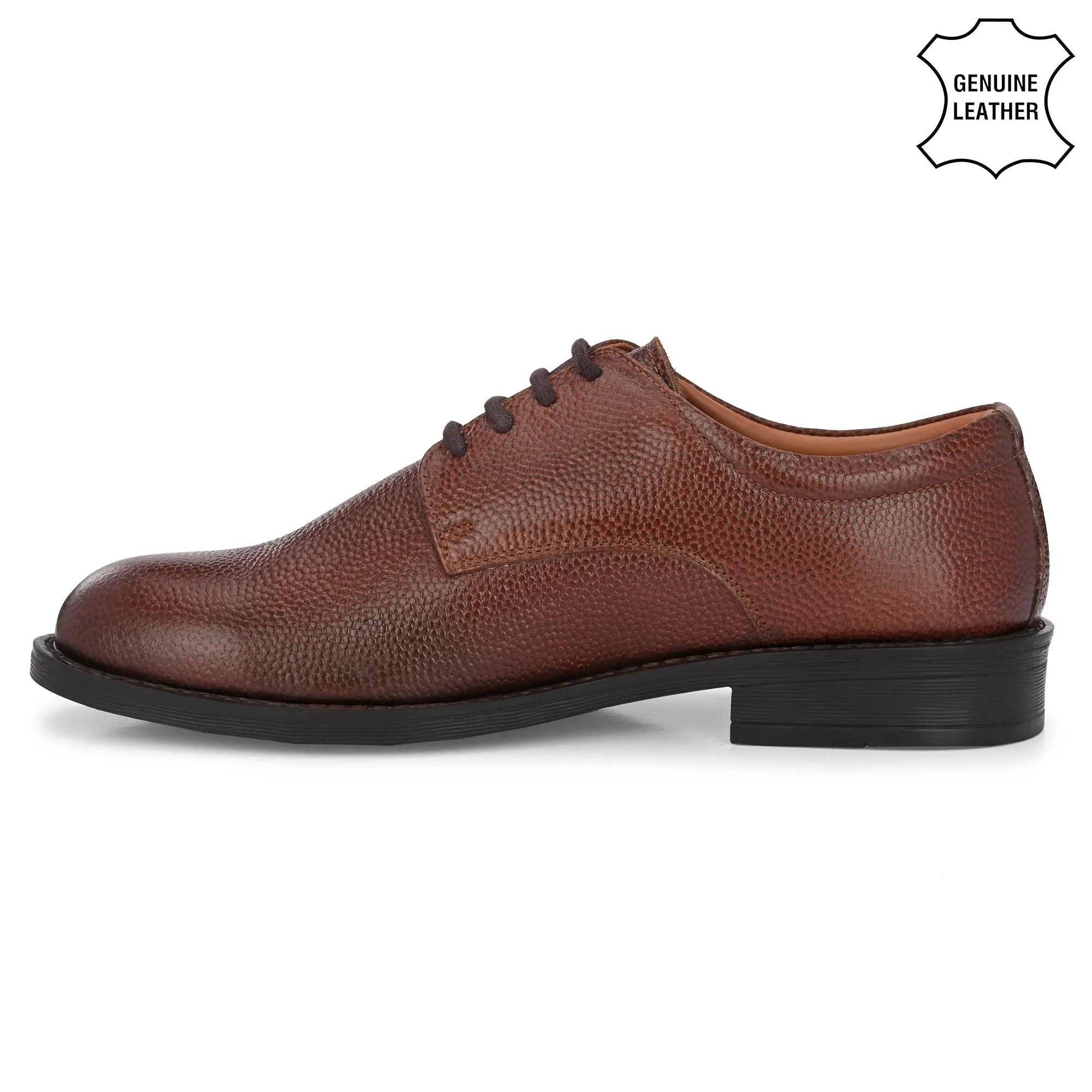 Grand Full Grain Leather Plain Derby Lace Ups