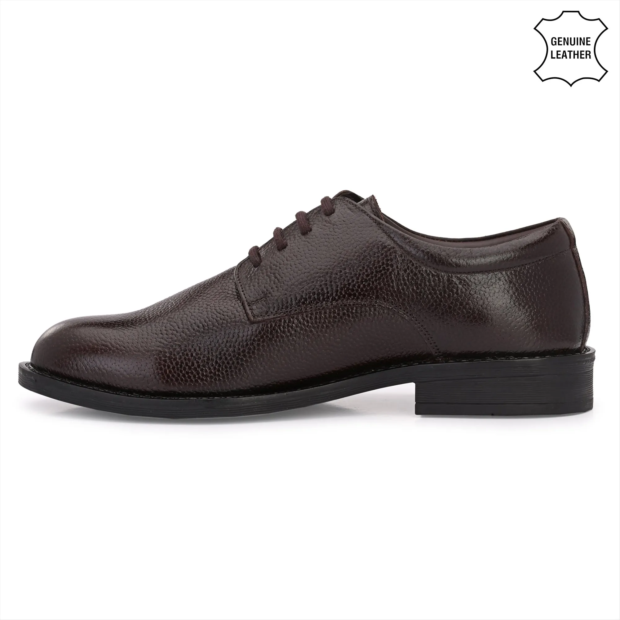 Grand Full Grain Leather Plain Derby Lace Ups