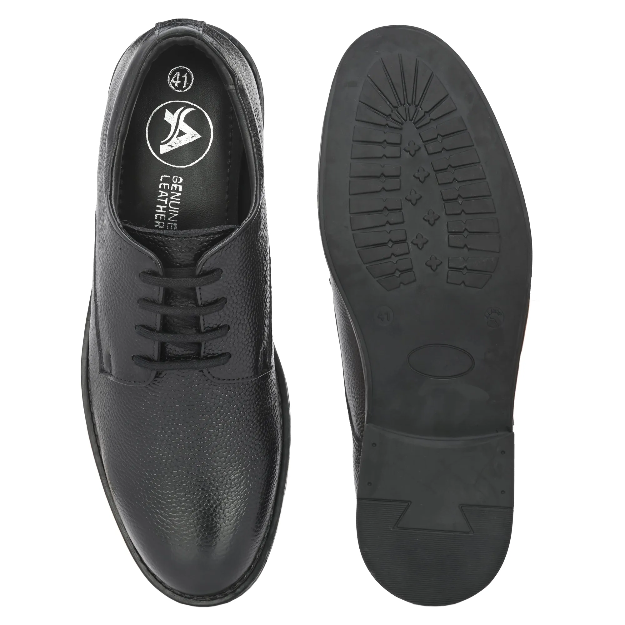 Grand Full Grain Leather Plain Derby Lace Ups