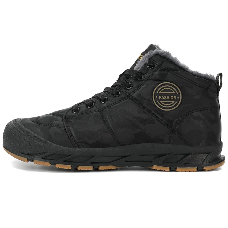 Groovywish Ankle Boots For Men Thick Sole Winter Orthopedic Shoes