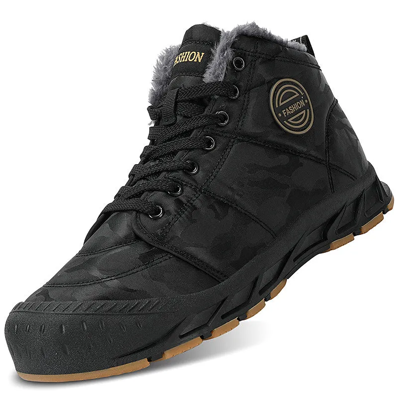 Groovywish Ankle Boots For Men Thick Sole Winter Orthopedic Shoes