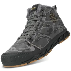 Groovywish Ankle Boots For Men Thick Sole Winter Orthopedic Shoes