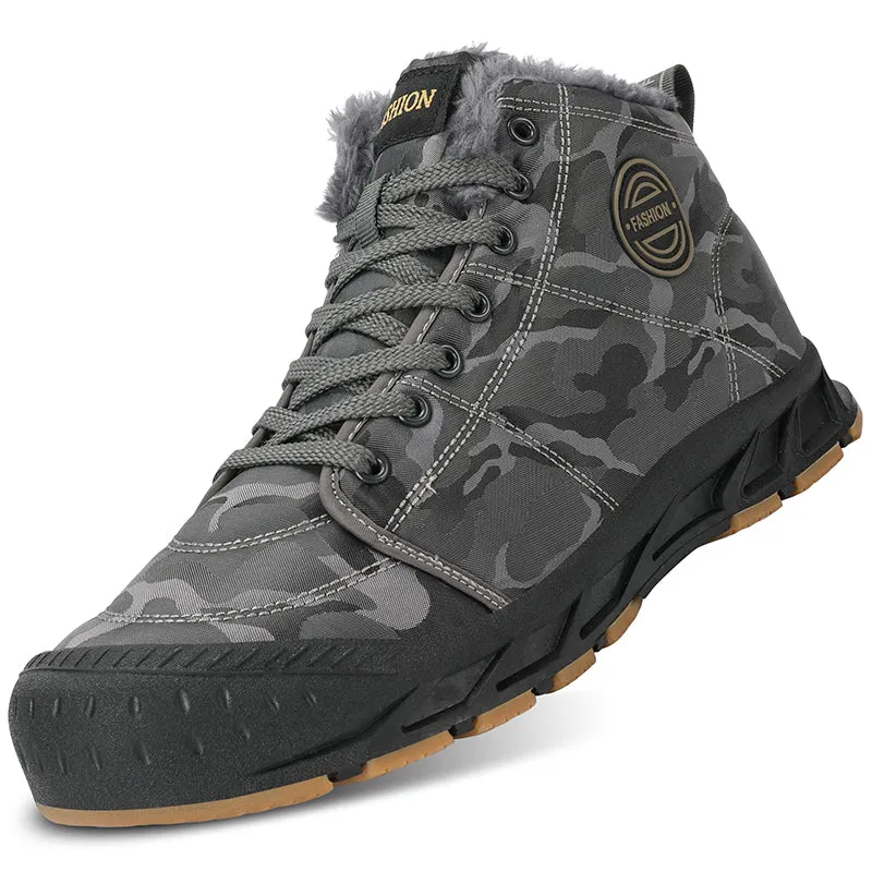 Groovywish Ankle Boots For Men Thick Sole Winter Orthopedic Shoes