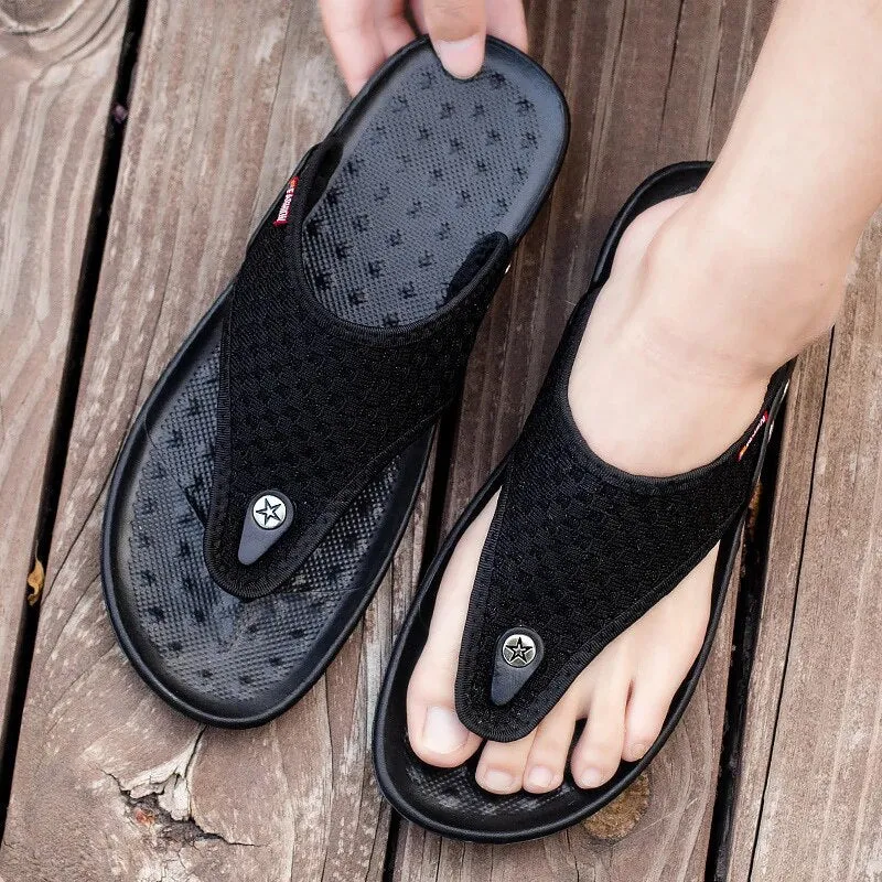 Groovywish Men Best Sandals For Walking Casual Summer Flip-flops