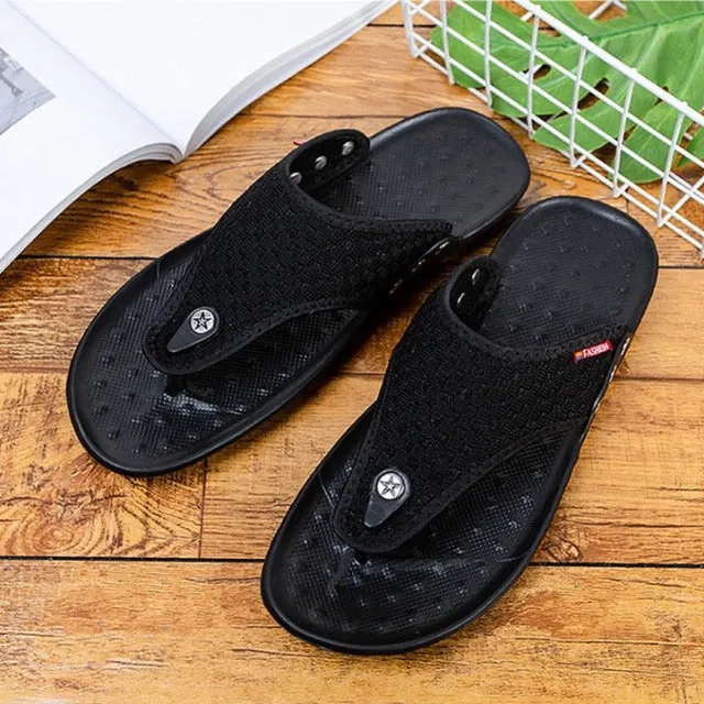 Groovywish Men Best Sandals For Walking Casual Summer Flip-flops