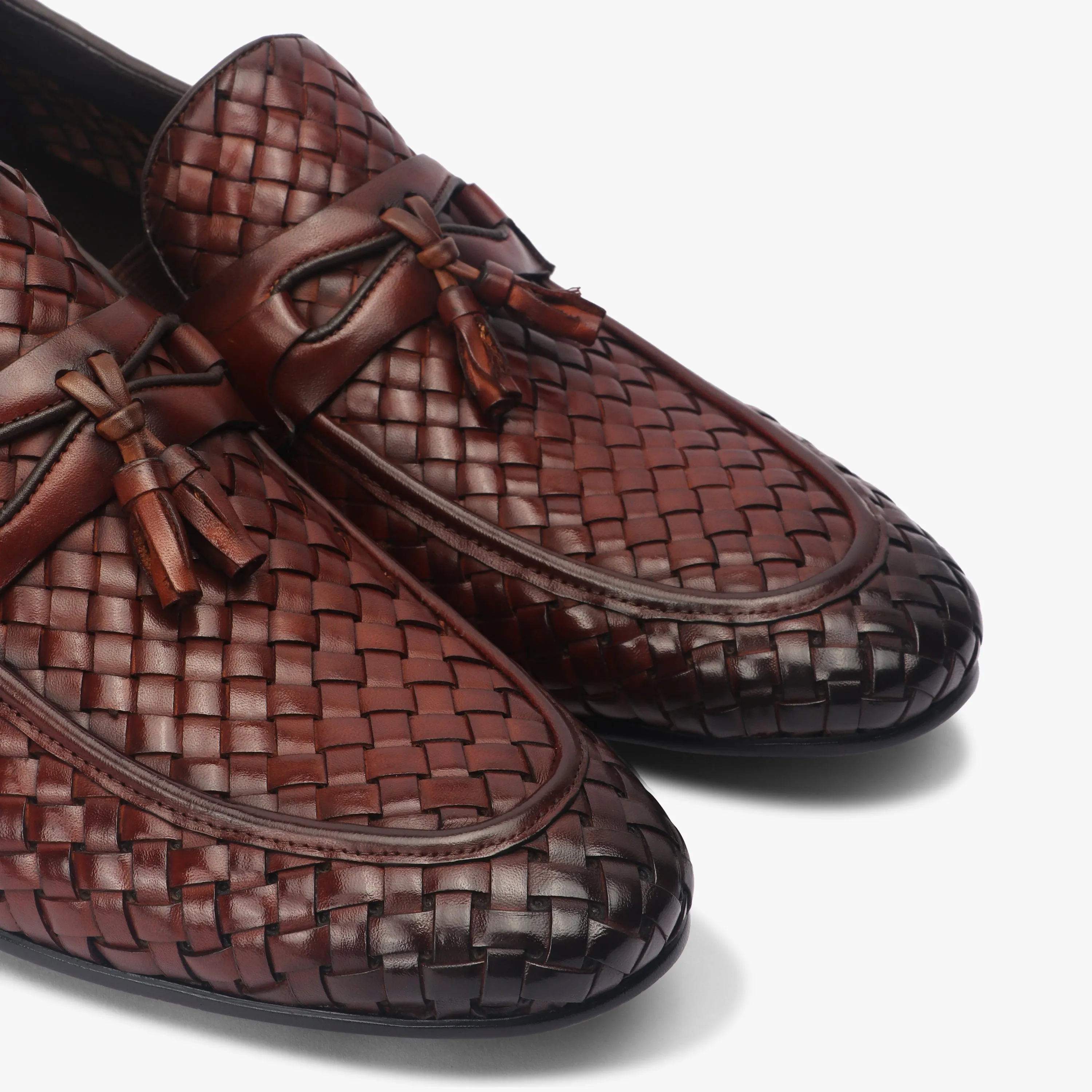 Hand Woven Tassle Moccasins