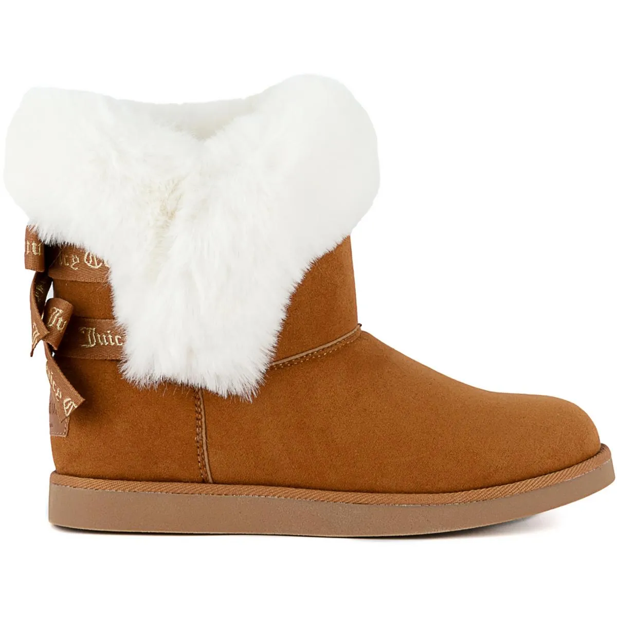 Juicy Couture Womens Faux Suede Cozy Winter & Snow Boots
