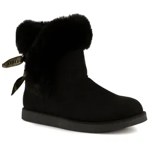 Juicy Couture Womens Faux Suede Cozy Winter & Snow Boots