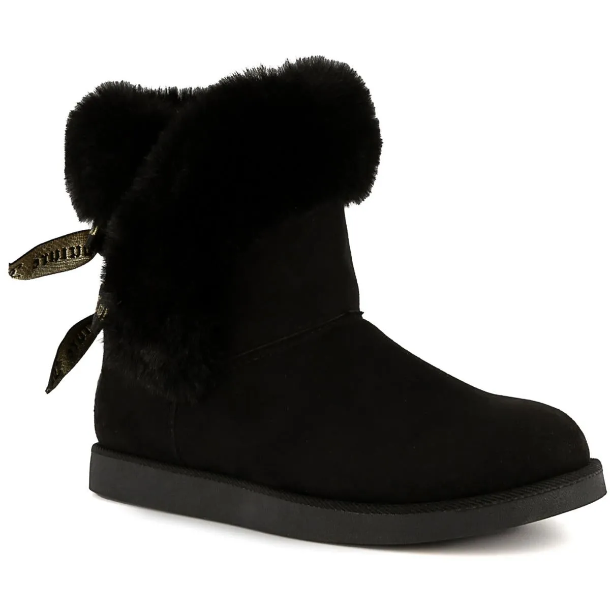 Juicy Couture Womens Faux Suede Cozy Winter & Snow Boots
