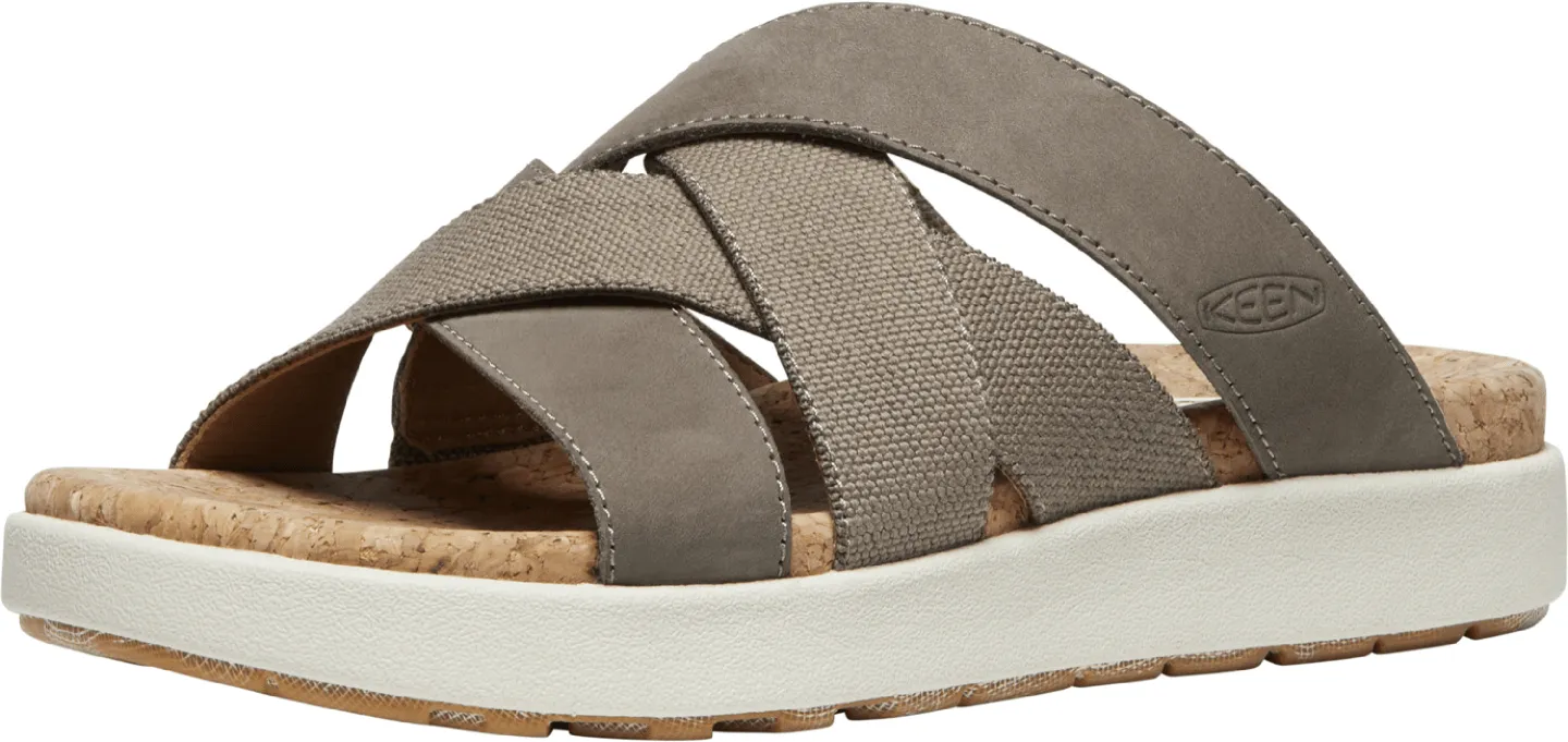Keen Women's Elle Mixed Slide Sandals- Brindle/ Birch