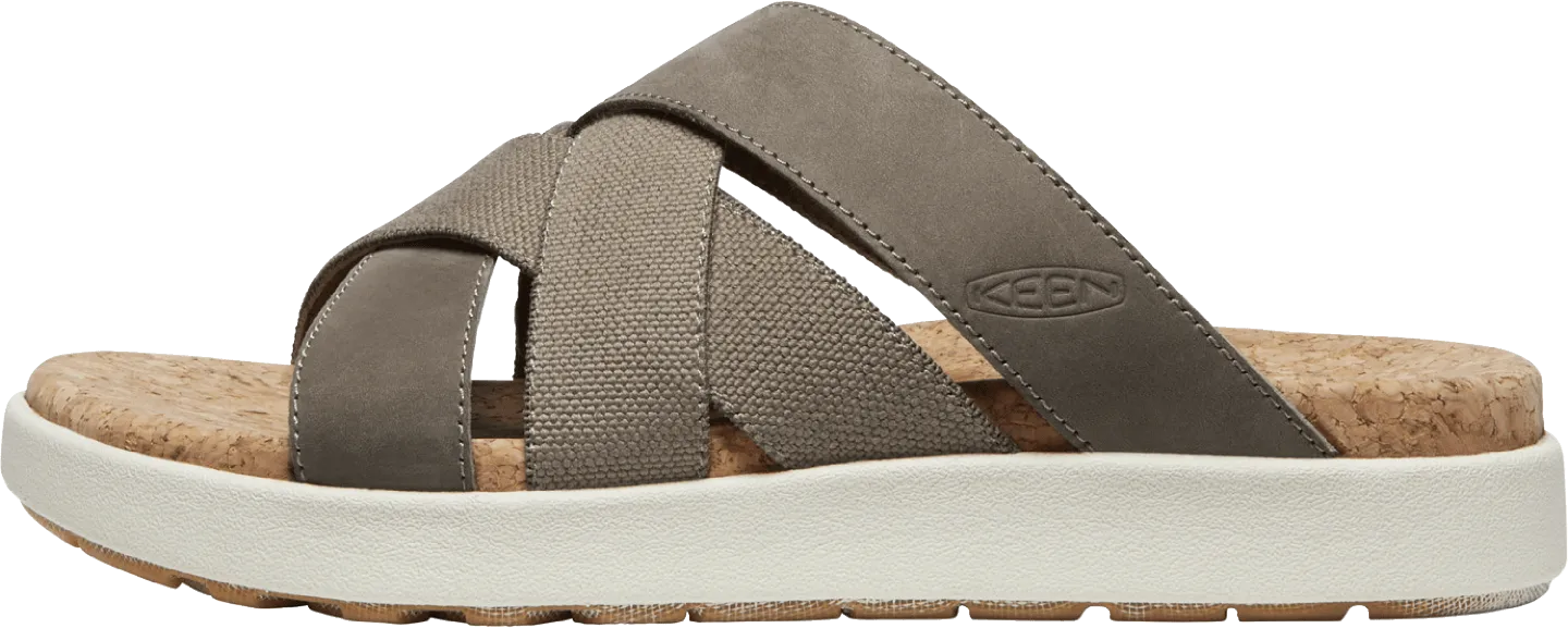 Keen Women's Elle Mixed Slide Sandals- Brindle/ Birch