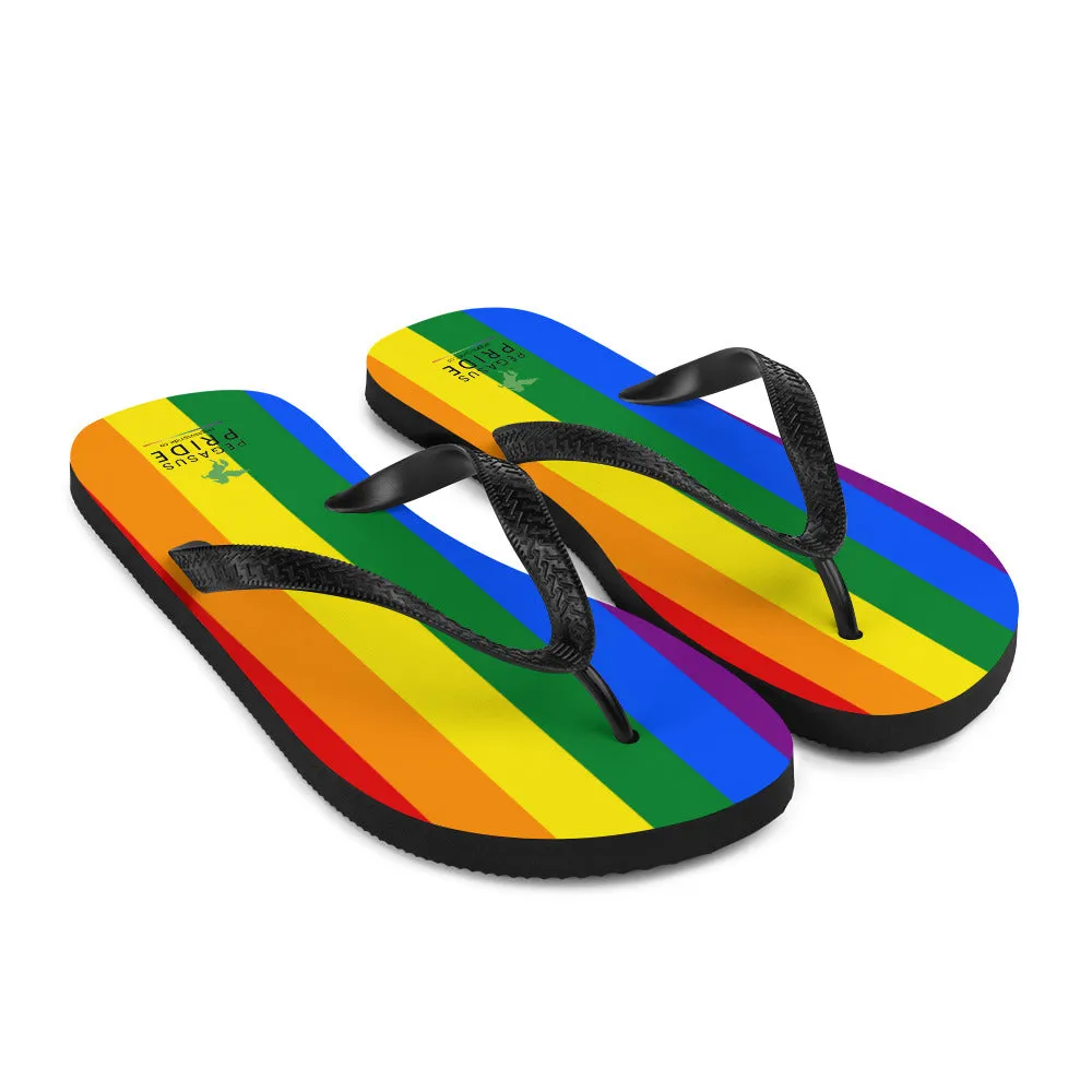 LGBTQ Pride Flag Flip-Flops Sandals