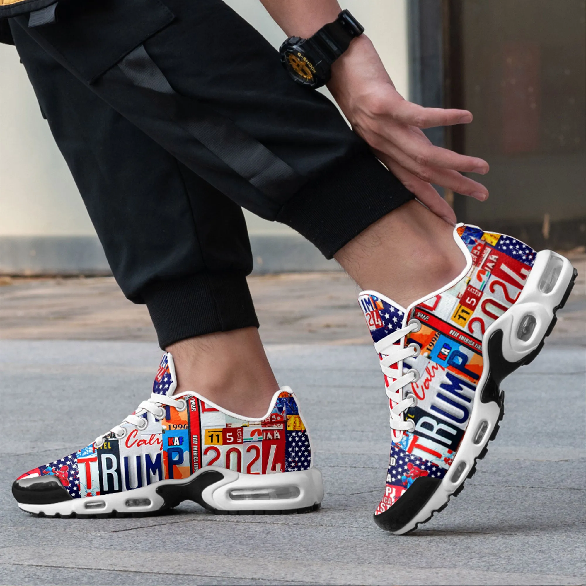 Luxury Gifts,Personalized Trump Sneakers, Custom Patriotic Running Shoes,Flag Shoes,TN-24020043