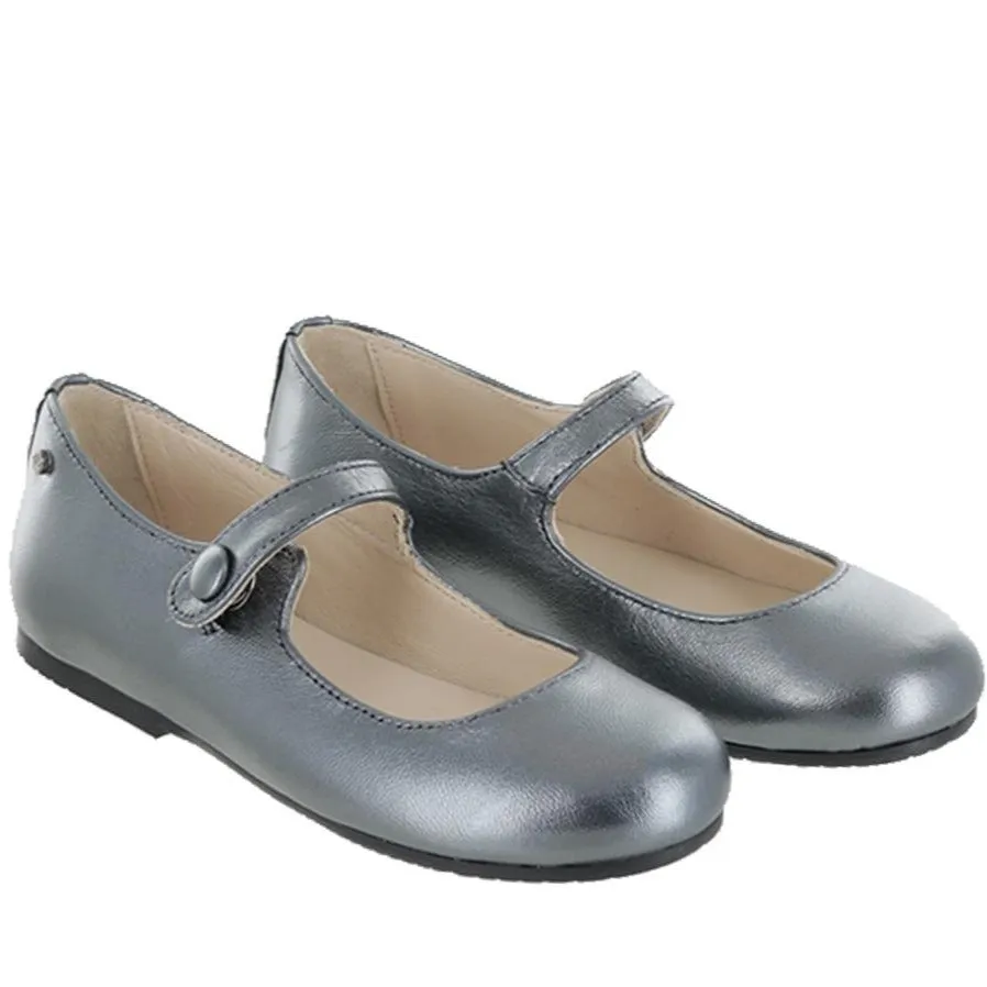 Manuela de Juan Girl's Mimi Mary Jane, Preto Eclat
