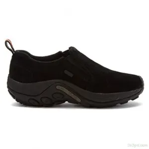 Merrell Women's Jungle Moc Waterproof Slip Ons- Black