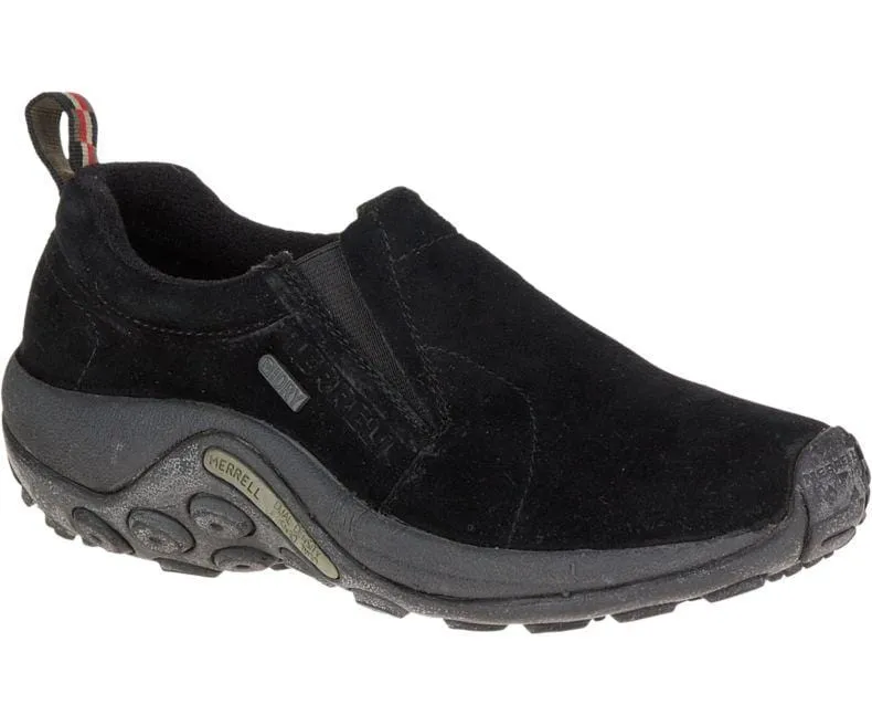 Merrell Women's Jungle Moc Waterproof Slip Ons- Black