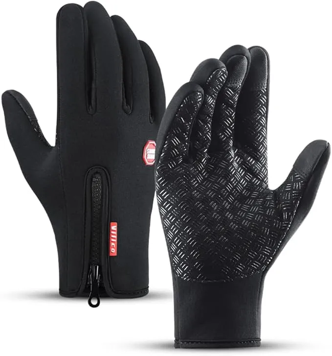 New ASPCOK Winter Gloves for Women, Waterproof Touch Screen Anti-Slip Gloves Windproof Thermal Sports Gloves Sz Large