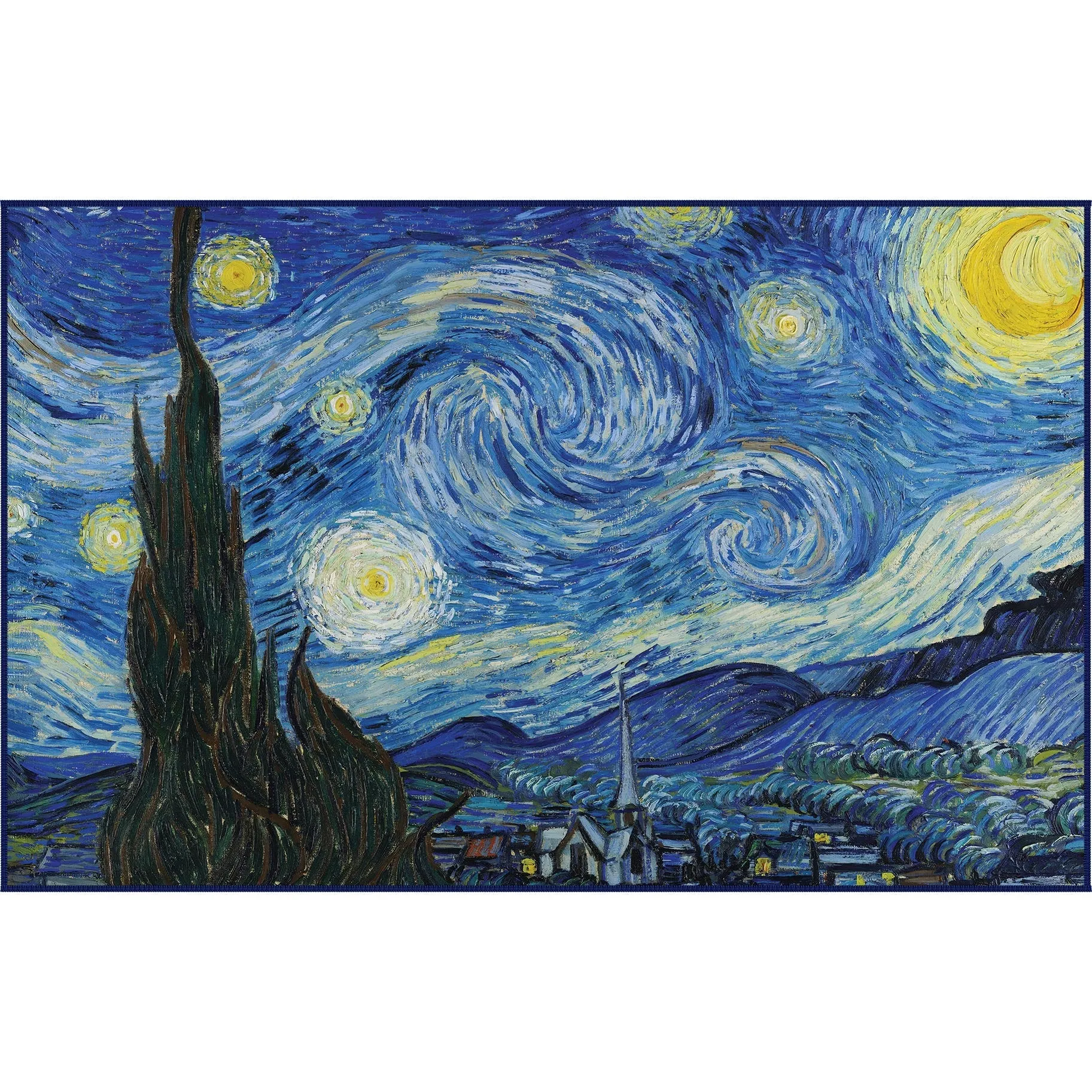Oversized Beach Towel 40x63" - Microfiber, Quick-Dry, van Gogh Starry Night